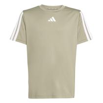 Camiseta Adidas 3 Listras TR-Essentials Infantil - Verde - 7-8A