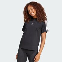 Camiseta Adidas 3 Stripes Feminina Preta