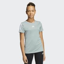 Camiseta Adidas 3 Stripes Logo Juvenil Verde Camiseta Adidas 3 Stripes Logo Juvenil Verde