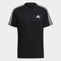Camiseta Adidas Aeroready Designed To Move Sport 3-Stripes - Preta