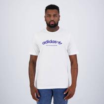 Camiseta Adidas Arched 4.0 Logo Branca e Azul