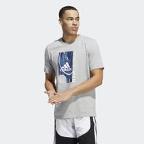 Camiseta Adidas Badge of Sport Basketball Masculina - Cinza