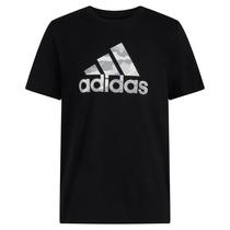 Camiseta Adidas Boys de manga curta de algodão com logotipo Camo Bos Camiseta Adidas Boys de manga curta de algodão com logotipo Camo Bos