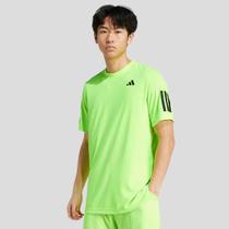 Camiseta Adidas Club 3 Stripes Verde Fluorescente Camiseta Adidas Club 3 Stripes Verde Fluorescente