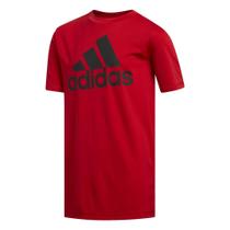 Camiseta Adidas de manga curta com logotipo Aeroready Performance para meninos