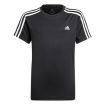 Camiseta Adidas Designed 2 Move 3 Stripes Infantil - Preto