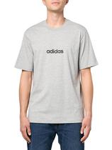 Camiseta Adidas Essentials Linear Sportswear para homens cinza XL