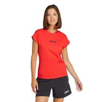 Camiseta Adidas Essentials Linear Vermelha
