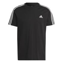 Camiseta Adidas Essentials Single Jersey com 3 listras para homens