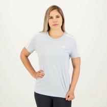 Camiseta Adidas Essentials Slim 3-Stripes Feminina Azul