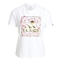 camiseta floral adidas feminina