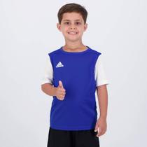 Camiseta Adidas Estro 19 Juvenil Azul e Branca