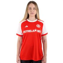 Camiseta Adidas Inter I Vermelha e Branca - Feminina