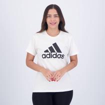Camiseta Adidas Logo I Feminina Branca e Preta