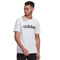 Camiseta Adidas Logo Linear Branco e Preto - Masculino