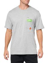 Camiseta Adidas Remoji Pocket para homens, cinza médio, urze