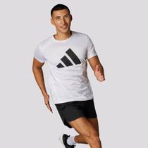 Camiseta Adidas Run It Branca e Preta