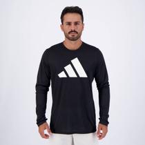 Camiseta Adidas Run It Manga Longa Preta