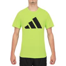 Camiseta Adidas Run It Tee Verde Limão e Preta