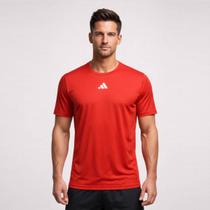 Camiseta Adidas TR B 3 Stripes Vermelha e Branca Camiseta Adidas TR B 3 Stripes Vermelha e Branca