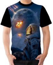 Camiseta Ads Astronauta Galáxia Planetas 5