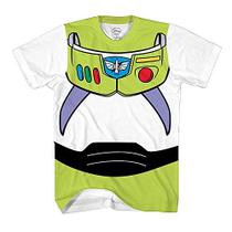 Camiseta adulta com fantasia de astronauta Toy Story Buzz Lightyear (MD, Buzz)