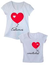 Camiseta Adulta e Infantil Feminina Conectadas Tal mãe Tal Filha