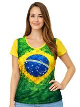 Camiseta Adulta Feminina Brasil