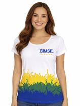 Camiseta Adulta Feminina Brasil Torcida Camiseta Adulta Feminina Brasil Torcida