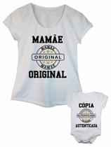 Camiseta Adulta Feminina e Body de Bebê Tal Mãe Tal Filho