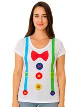 Camiseta Adulta Feminina Manga Curta Palhacinha