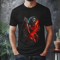 Camiseta Adulta Halloween Panico Terror E Medo 100% Algodao