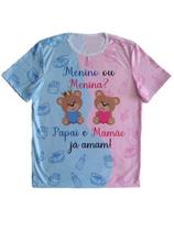 Camiseta Adulta Masculina Chá Revelação Menino ou Menina Ursinhos