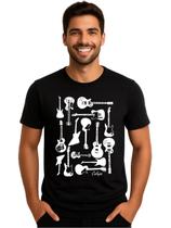 Camiseta Adulta Masculina Estampa Guitarras Camiseta Adulta Masculina Estampa Guitarras