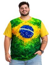 Camiseta Adulta Masculina Plus Size Brasil