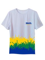 Camiseta Adulta Masculina Plus Size Brasil Torcida