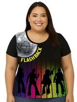Camiseta Adulta Temática Flash Back Retrô Tamanho Plus Size Camiseta Adulta Temática Flash Back Retrô Tamanho Plus Size