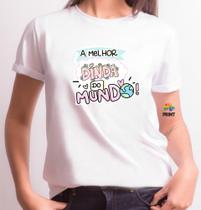 Camiseta Adulto A Melhor Dinda do Mundo Est. Mafu- Madrinha Dia da Maes Zlprint