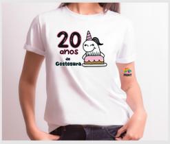 Camiseta Adulto Aniversário 20 Anos de Gostosura Flork - Festa Zlprint