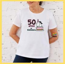 Camiseta Adulto Aniversário 50 Anos de Gostosura Flork - Festa Zlprint