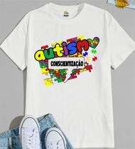 Camiseta Adulto Autismo Conscientização Quebra Cabeça Est. 1.34 - Autista Zlprint