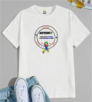 Camiseta Adulto Autismo é uma Parte do Mundo e Não um Mundo a Parte Est. 1.38 - Autista Zlprint