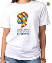 Camiseta Adulto Autismo Eu Só Penso Diferente Colorida Est. 1.24 - Autista Zlprint