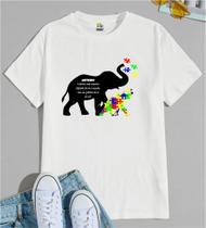 Camiseta Adulto Autismo Uma Maneira Diferente de Ver o Mundo Elefante Est. 1.40 - Autista Zlprint