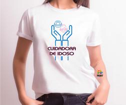 Camiseta Adulto Cuidadora de Idosos - Profissões Est.2 ZLprint