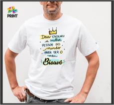 Camiseta Adulto Deus Escolheu a melhor Pessoa para ser meu Bisavô - Presente dia das Mãe Zlprint Camiseta Adulto Deus Escolheu a melhor Pessoa para ser meu Bisavô - Presente dia das Mãe Zlprint