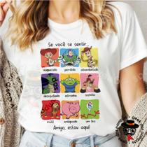Camiseta Adulto e Infantil Amigo Estou Aqui Personagens Toy Story