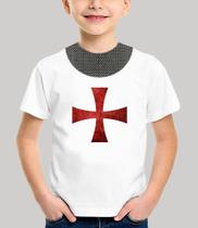 Camiseta adulto e infantil Cavaleiro Templário Medieval