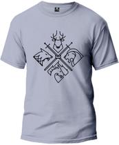 Camiseta Adulto Escudo Games Off T. Masculina Tecido Premium 100% Algodão Manga Curta Fresquinha