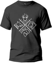 Camiseta Adulto Escudo Games Off T. Masculina Tecido Premium 100% Algodão Manga Curta Fresquinha